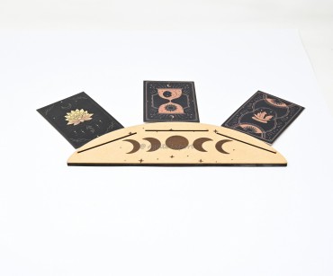 Dark Moon Phases Engraved Card Holder