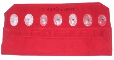 Crystal Quartz Plam Stone Chakra Set.