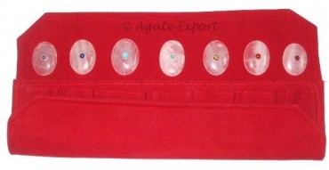 Rose Quartz Plam Stone Chakra Set.