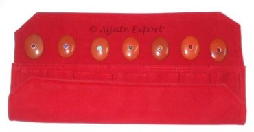 Red Jasper Palm Stone Chakra Set.