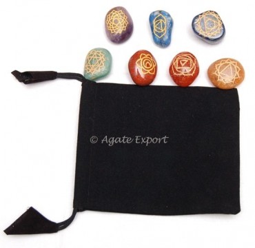 Chakra Engraved Tumbled Set