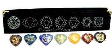 Chakra Hearts With Chakra Symbol Pouch