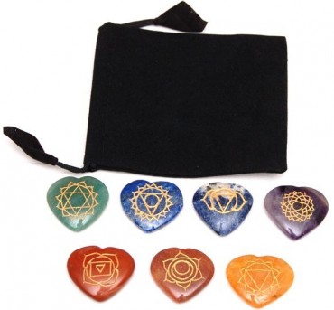 Engraved Chakra Sets With Pouch