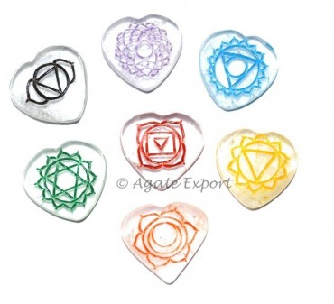 Crystal Quartz Colour Heart Chakra Set