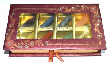 Chakra Double Terminated Set With Gift Box