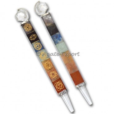 Seven Chakra Healing Crystals Bonded Wands