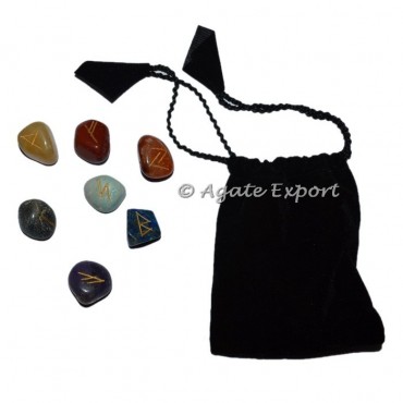 Chakra Tumbled Rune Set