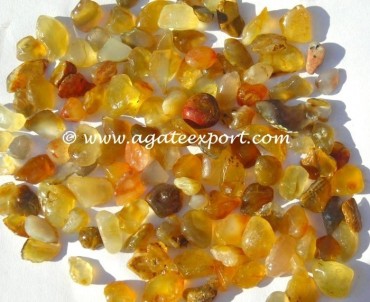 Yellow Carnailian Chips Stones.