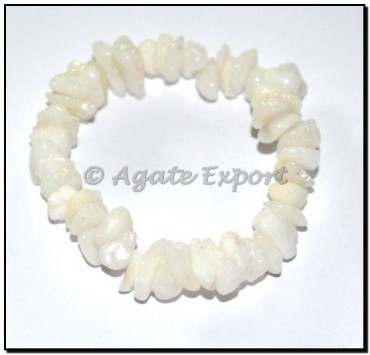 White Agate Chips Bracelets