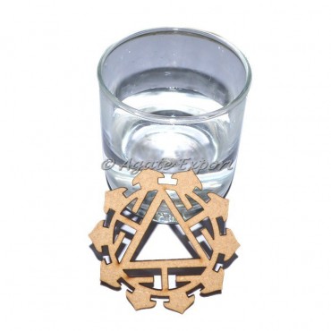 Solar Chakra Wooden Coaster