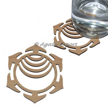 Sacral Chakra Wooden Coaster