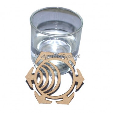 Sacral Chakra Wooden Coaster