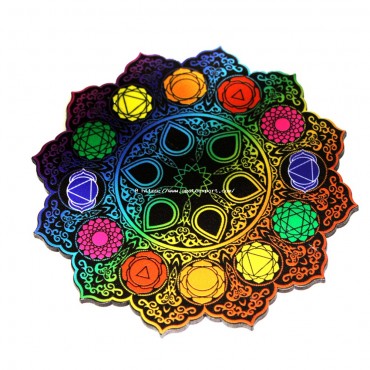 7 Chakra Printed Wooden Coaster