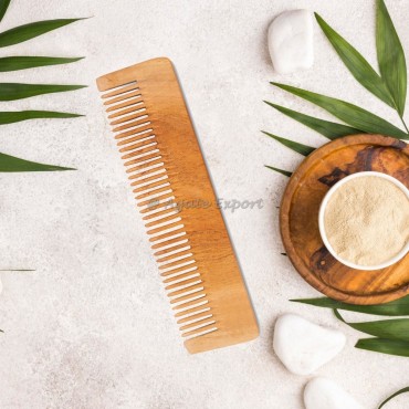 Neem Wooden Comb With Thin Tooth