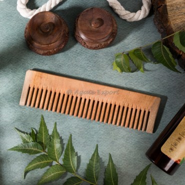Neem Wooden Comb With Thin Tooth