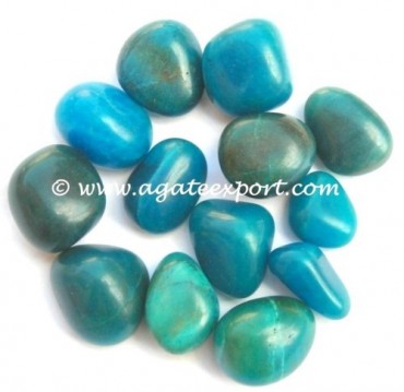 Blue Color Dyed Tumble Stones.