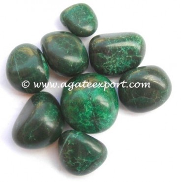 Dark Green Dyed Tumble Stones.