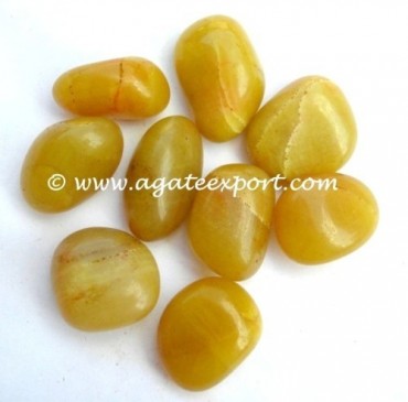 Yellow Color Dyed Tumble Stones.
