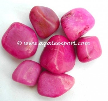 Pink Color Dyed Tumble Stones.