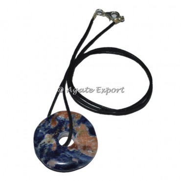 Sodalite Donuts Pendants