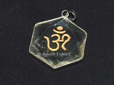Crystal  Om Reiki Pendants 