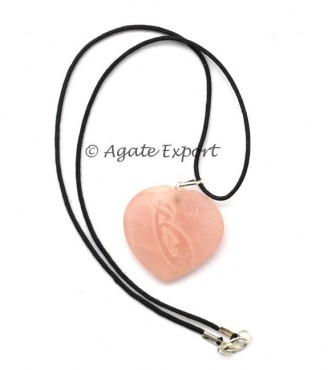 Engraved Reiki Rose pendants