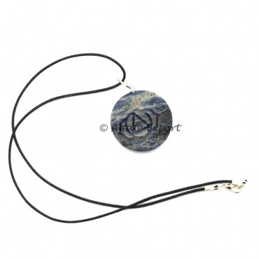 Sodalite Chakra Symbol Pendants 