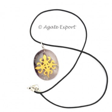 Amethyst Reiki Engraved Pendants