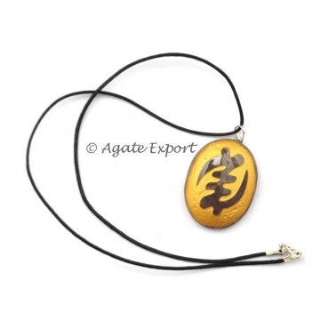 Golden Oval Reiki Pendants