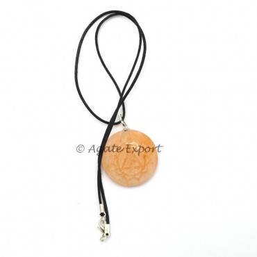 Cream Colour Engraved Reiki Pendants 