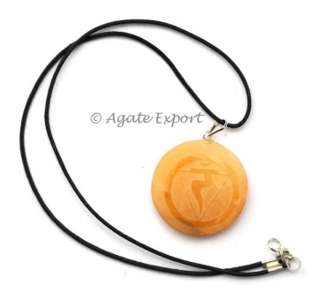 Yellow Rum Engraved Pendants 