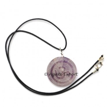 Amethyst Om Reiki Pendants 