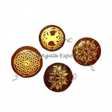 Mix Desing Engraved Pendant