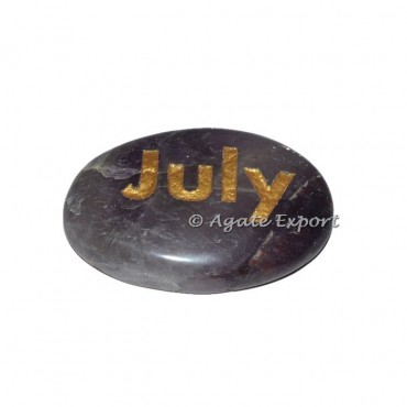 Amethyst July Engrave Stones