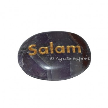 Amethyst Salam Engrave Stones