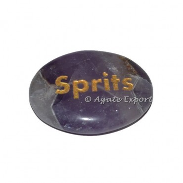 Amethyst Sprits  Engrave Stones