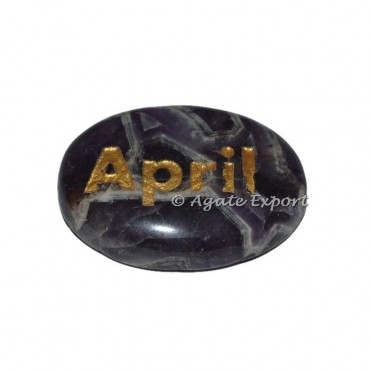 Amethyst April Engrave Stones