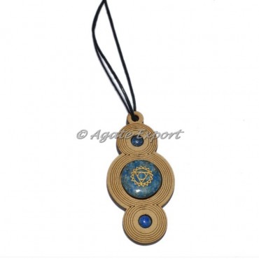 Throat Chakra Wooden Pendants
