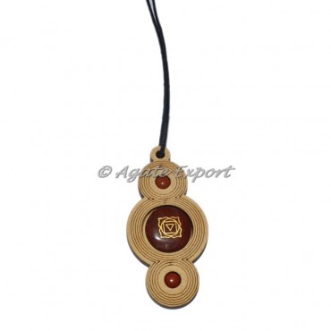 Root Chakra Wooden Pendants