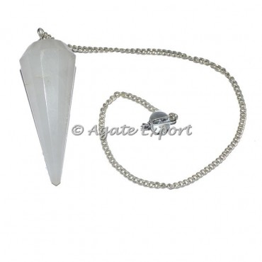 Selenite 12 Faceted Pendulums