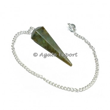 Labrodrite 6 Faceted Pendulums