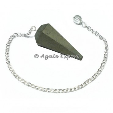 Pyrite 6 Faceted Pendulums