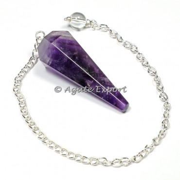 Amethyst 6 Faceted Pendulums