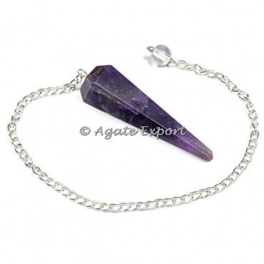Amethyst 4 Faceted Pendulums