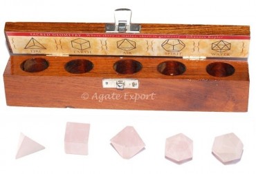Rose Quartz Sacred Geometry Set.