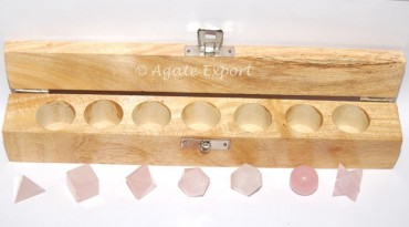 Rose Quartz Sacred Geometry Set