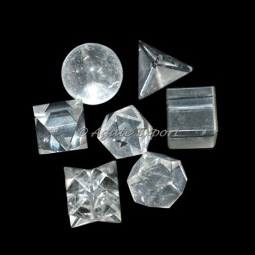 Crystal Quartz Geometry Set With Square Gift Box
