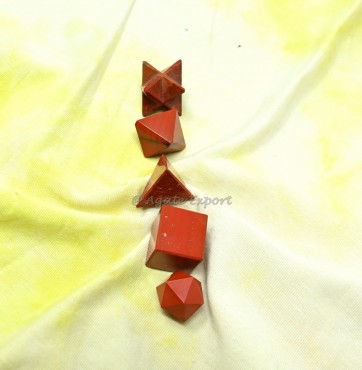 Red Jasper Geometry Set 7 Pcs