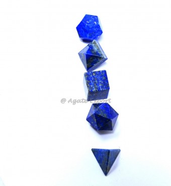 Lapis Lazuli Geometry Set 5 Pcs