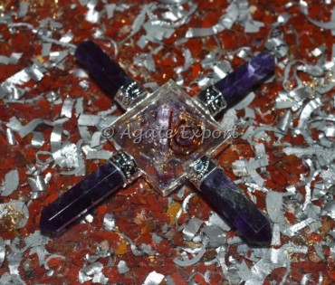 Amethyst Pyramids Energy Generator